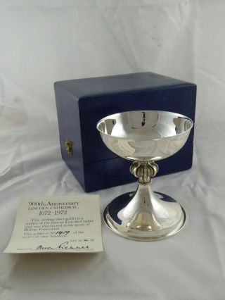 SMART A E JONES SOLID STERLING SILVER LINCOLN CATHEDRAL GOBLET / CHALICE 180 g 2
