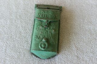 Vintage Orginal Antique Cast Iron Standard No.  2 Mailbox