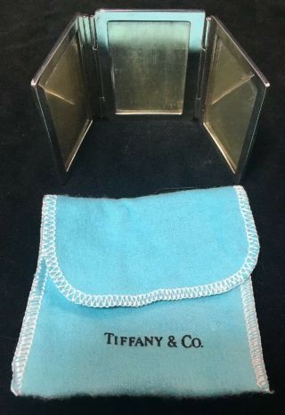 Tiffany Sterling Silver Travel Triple Folding Picture Frame Miniature