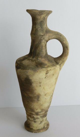 Ancient Antique Holy Land Iron Age Wine Pitcher Clay Pottery Jug Terracotta R