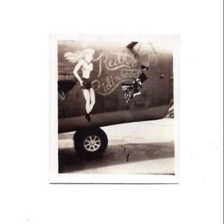 Photo Fighter Plane Nose Art Red Hot Ridinhood World War Wwii Us Army