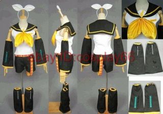 Vocaloid 2 Rin Kagamine Cosplay Costume Custom Any Size