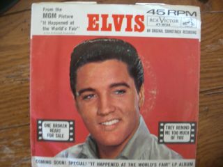 Elvis Presley One Broken Heart Ps 45 Record