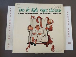 Fred Waring Twas The Night Before Christmas Lp Norman Rockwell Cover
