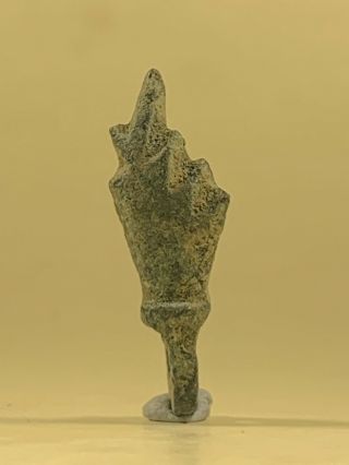 Ancient Roman Bronze Votive Hand Of God Amulet Circa 100 - 200ad