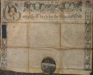 George Iii Land Indenture Middlesex Illustrated Vellum With Great Seal 1780