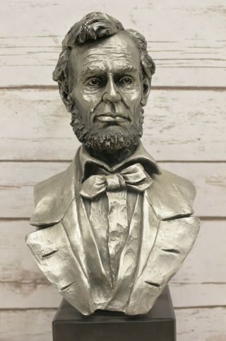 Chilmark Abraham Lincoln Pewter Bust On Marble Base By Francis J Barnum 303/500 2