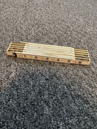 Vintage Folding Wood Ruler Lufkin 72 Inch 6 Foot