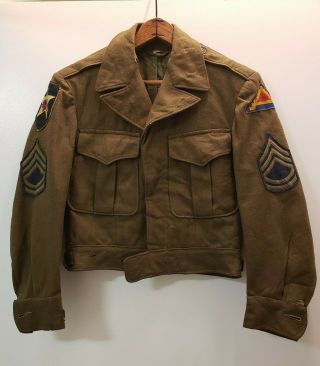 Ww2 Us Army Air Force Eisenhower Ike Jacket W Indian Patch