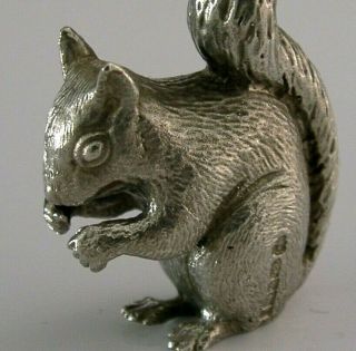 Heavy 106g English Solid Cast Sterling Silver Squirrel Figure 2004