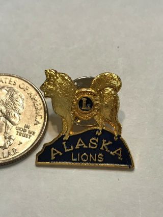 Lions Club International Pins - Alaska 1969 Devil Dog Black Blue Base Md - 49