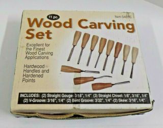 11 Piece Vintage Quality Wood Carving Set
