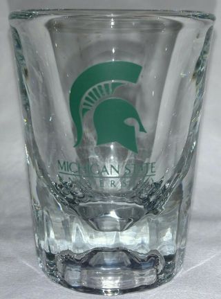 Vintage Msu Michigan State University Thick Bottom Shot Glass