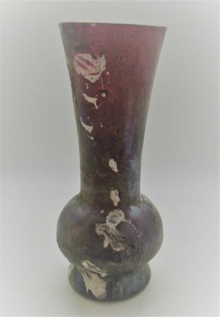 Ancient Roman Glass Iridescent Large Vase 200 - 300ad