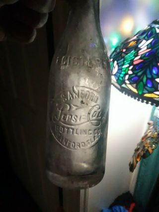 Antique Rare Sanford FL.  Straight Sided Pepsi Bottle Purple Hue 2