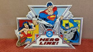 1982 Dc Comics Hero Line Superman Wonder Women Batman Comic Book Store Display