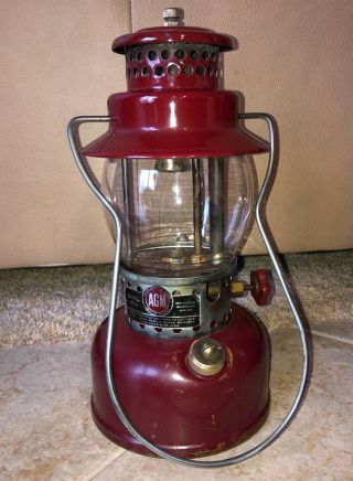 Agm Model 3016 Single Mantel Lantern,  Vintage Coleman Pyrex Globe