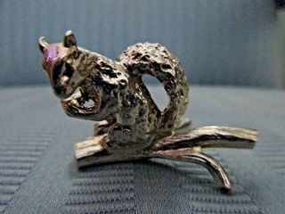 Tiffany & Co Squirrel Place Card Holder Sterling Silver 3d Figural Aesthetic