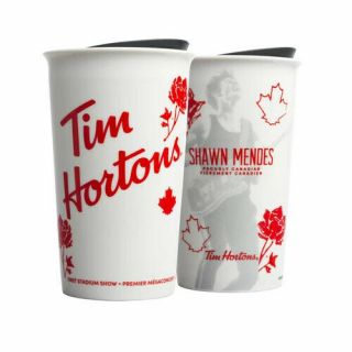 Shawn Mendes Ceramic Tim Hortons Travel Mug.  In Bubble Wrap.