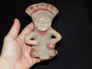 Pre - Columbian Mayan Seated Figure,  Central American