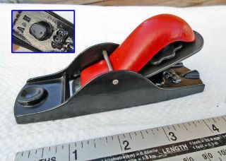 Vintage Small Cast Iron No:102 Block Plane By A&h,  Refinished Vgc Old Tool