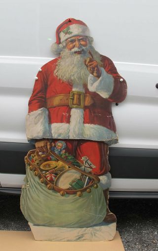 Antique 1926 Stand Up 67 " Santa Claus Store Display Palmolive - Peet Company Yqz