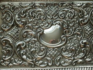 Antique Victorian Solid Silver Art Nouveau Dressing Table Tray 2