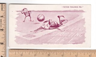 Baseball Sporting Life Brownies " Never Touched Me " Violet Trade Card