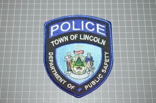 Town Of Lincoln Maine Police Department Patch (b17 - W)