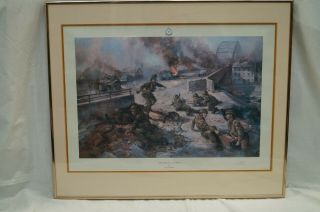 Ww2 British Para The Bridge At Arnhem Framed Print By Alan Fearnley