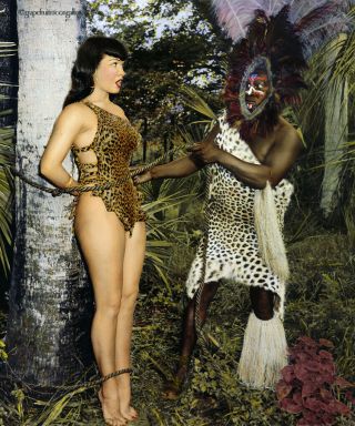 Bunny Yeager Vintage Color Transparency Bettie Page In Jungle Land Cover Proof