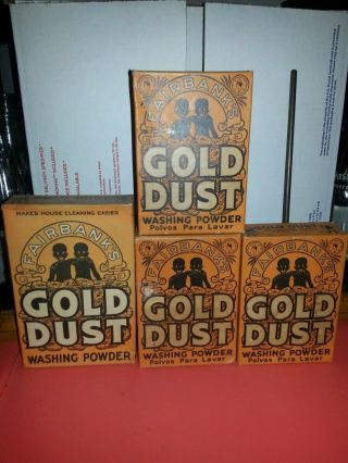Nos Gold Dust Twins 4 Boxes Washing Powder