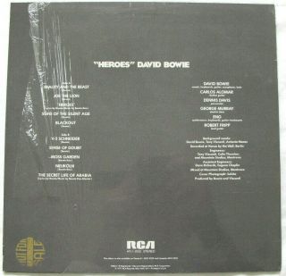 DAVID BOWIE - HEROES - ORIG 1977 RCA LP PROMO SHRINK FAN CLUB INSERT NM/EX BEAUTY 2
