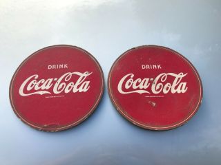 Vintage 1950s Coca Cola Kay Display Coke Soda Button Signs