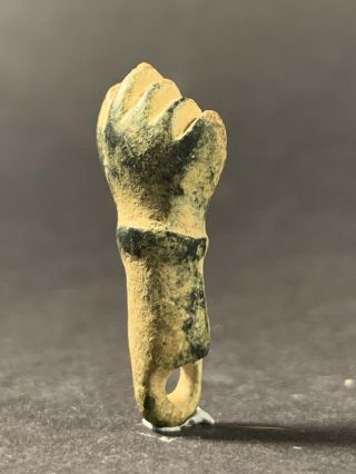 Ancient Roman Bronze Votive Hand Amulet Pendant Circa 100 - 200ad