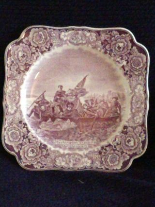 George Washington Bicenternary Memorial Plate 1732 - 1932 " Washington Crossing The
