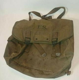 Wwii Us Army Musette Bag Backpack Model 1945 Pack