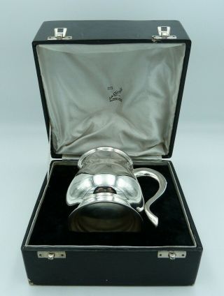 Cased Antique Solid Silver Indian Pint Tankard (cup,  Mug)