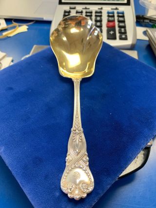1 Tiffany & Co Sterling Silver Scalloped Serving Spoon 8” Saint James Monogramed