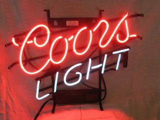 Vintage Coors Light Neon Beer Sign For Man Cave/ Bar Outdoor Wall Decora
