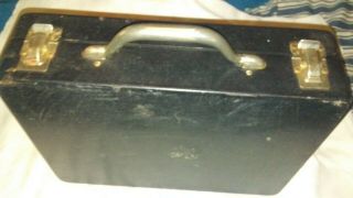 Vintage DeWalt Metal Tool Box Carrying Case w/ Handle Black 3
