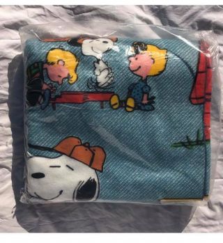 Rare Vintage 1971 Chatham Peanuts Blanket Snoopy Lucy Linus,  More 66”x90”