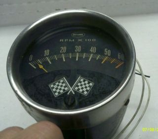 Vintage Ford Rotunda Tachometer,  With Mounting Base,  1960 