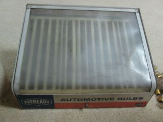 Vintage Eveready Automotive Light Bulb General Store Display Case
