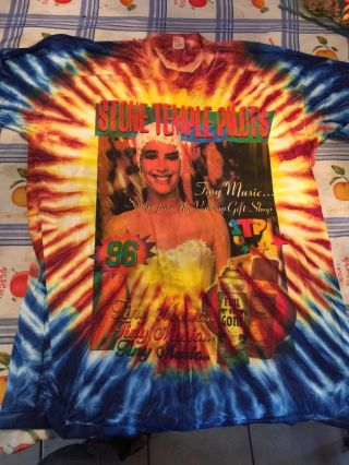 1996 Stone Temple Pilots " Tiny Music " Tour Vintage Concert Shirt Tie Dye Xxl
