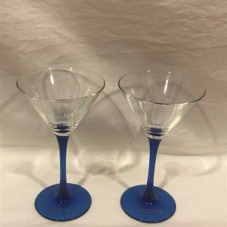 Grey Goose Vodka Martini Glasses With Blue Base - Set Of 2 -