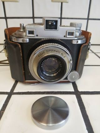 Kodak Medalist I Camera,  Vintage W Leather Case Made In 1944 Likely Us Navy Wwii