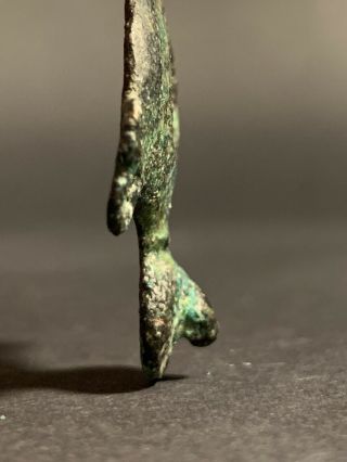 Unique Ancient Roman Bronze Erotic Phallic Amulet Pendant Mount Circa 200 - 300ad