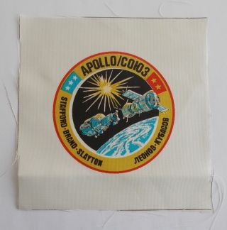 Vintage Nasa Beta Cloth Mission Patch,  Unused: Apollo - Soyuz Test Project 1975