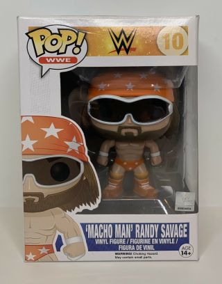 Wwe Wrestling Funko Pop Macho Man Randy Savage Vinyl Figure 10 [orange Trunks]